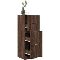 Berkfield Home Apothecary Cabinet Brown Oak 40x41x118 cm Engineered Wood | Size: 40 x 41 x 118 cm