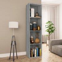 Berkfield Home Book Cabinet/TV Cabinet Grey Sonoma 36x30x143 cm Engineered Wood | Size: 36 x 30 x 143 cm