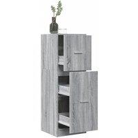 Apothecary Cabinet Grey Sonoma 40x41x118 cm Engineered Wood