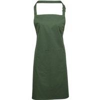 Premier Women's Colours Bip Apron With Pocket Workwear in Bottle Green
