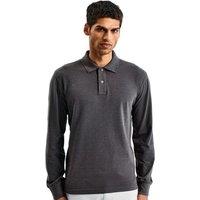 Asquith & Fox Men's Classic Fit Long Sleeved Polo Shirt in Charcoal | Size: XL