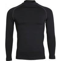 Rhino Men's Thermal Underwear Long Sleeve Base Layer Vest Top in Black | Size: S/M