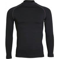 Rhino Men's Thermal Underwear Long Sleeve Base Layer Vest Top in Black | Size: XS