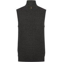 Henbury Men's Zip Front Sleeveless Jumper in Grey | Size: Large
