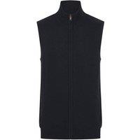 Henbury Men's Zip Front Sleeveless Jumper in Navy | Size: Large