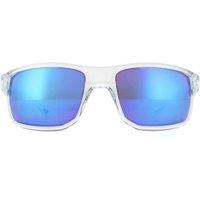 Oakley Men's Wrap Polished Clear Prizm Sapphire Sunglasses