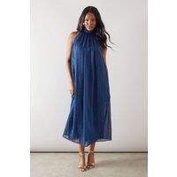 Floral Organza Halterneck Midaxi Dress