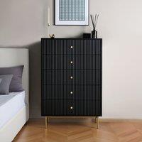 Home Garden Direct Devon - Large Chest of Drawers - Black