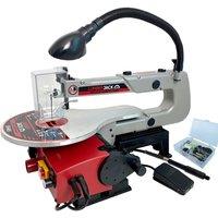 Lumberjack 16 Variable Speed Scroll Saw with LED Light Flexi Shaft & Foot Pedal in Red