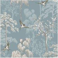 World of Wallpaper Garden Wallpaper in Duck Egg Blue