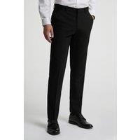 Limehaus Men's Tailored Fit Black Trousers | Size: 48L