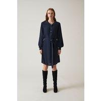 Navy Belted Dress