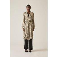 Snake Brown Wrap Dress