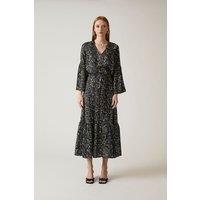 Midi Snake Black Dress