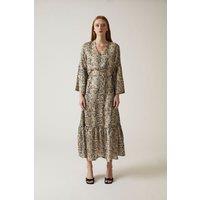 Midi Snake Brown Dress
