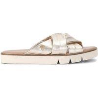 Carvela Women's 'Vita Cross Strap' Leather Sandals in Gold | Size: 7