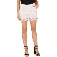 Cutie London Women's Lace Shorts in White | Size: 8