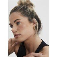 Madein Women's Matilda Ribbed Drop Earrings in Metallic Gold