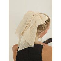 Madein Women's Oversized Elise Pleated Bow in Cream
