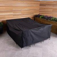 Charles Bentley Premium Rectangular Garden 6 Seat Furniture Cover - Black