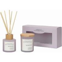 French Connection Orchid Petal 130G Candle & 100ML Reed Diffuser Gift Set Pastel Range in Lavender | Size: 2 Pack