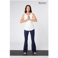 Asquith London Women's Crossed Waist Flare Pants in Navy | Size: Small