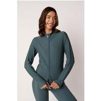 Asquith London Women's ASQ Rib Zip Thru Jacket in Stone | Size: Small