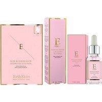 Erth Skin London Women's Rose Glow Facial Oil 30ml, Rose Eye Pads & Lip Plumper 8ml in Natural