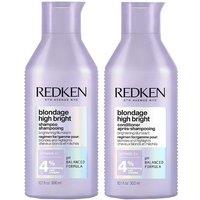 Redken Blondage High Bright Shampoo & Conditioner 300ml Duo in Clear