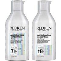 Redken Acidic Bonding Concentrate Shampoo 300ml & Conditioner 300ml Duo in Clear