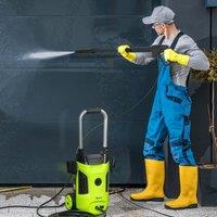 OUTSUNNY 1800W Power Washer 150 Bar Pressure with Adjustable Nozzle in Green