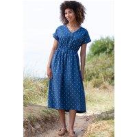 Kite Women's Tadden Organic Cotton Dobby Diamond Dress in Navy | Size: 10