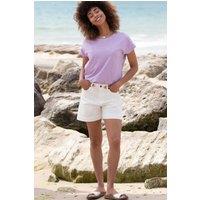 Kite Women's Newton Organic Cotton Twill Shorts Ivory in Cream | Size: 14