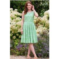 Kite Women's Chesil Organic Cotton Broderie Dress Dahlia in Green | Size: 10