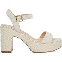 Dune London Women's 'Monotone' Suede Sandals in Cream | Size: 7