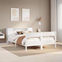 Berkfield Home Bookcase Bed without Mattress White 140x200cm Solid Wood Pine | Size: 140x200 cm