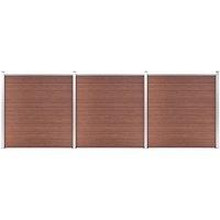 Garden Fence WPC 526x186 cm Brown