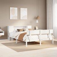 Berkfield Home Bookcase Bed without Mattress White 160x200 cm Solid Wood Pine