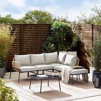 FurnitureboxUK Maldives PE Rattan 5 Seat Outdoor Garden Sofa Set in Beige