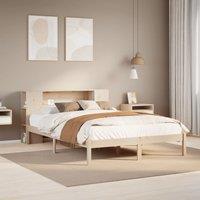 Bookcase Bed without Mattress 120x190 cm Small Double Solid Wood Pine