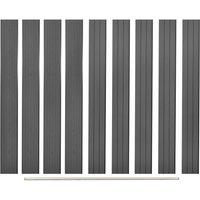 Replacement Fence Boards 9 pcs WPC 170 cm Grey