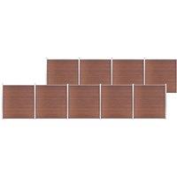 Berkfield Home Garden Fence WPC 1564x186 cm Brown