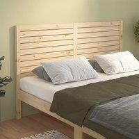 Berkfield Home Bed Headboard 146x4x100 cm Solid Wood Pine in Brown | Size: 146 x 4 x 100 cm