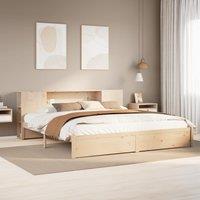 Bookcase Bed without Mattress 200x200cm Solid Wood Pine