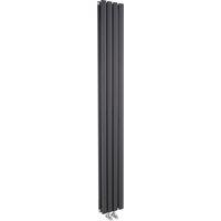 Balterley Embrace Compact Vertical Double Panel Radiator 1800x236mm - Anthracite in Grey