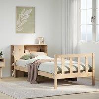 Bookcase Bed without Mattress 100x200 cm Solid Wood Pine