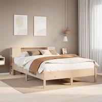 Bookcase Bed without Mattress 150x200 cm King Solid Wood Pine