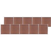 Garden Fence WPC 1737x186 cm Brown