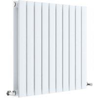 Balterley Lucia Square Horizontal Double Panel Radiator, 600 x 586mm Satin White