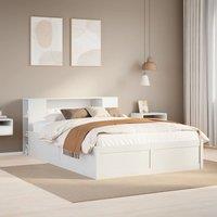 Berkfield Home Bed Frame without Mattress White 160x200 cm Solid Wood Pine